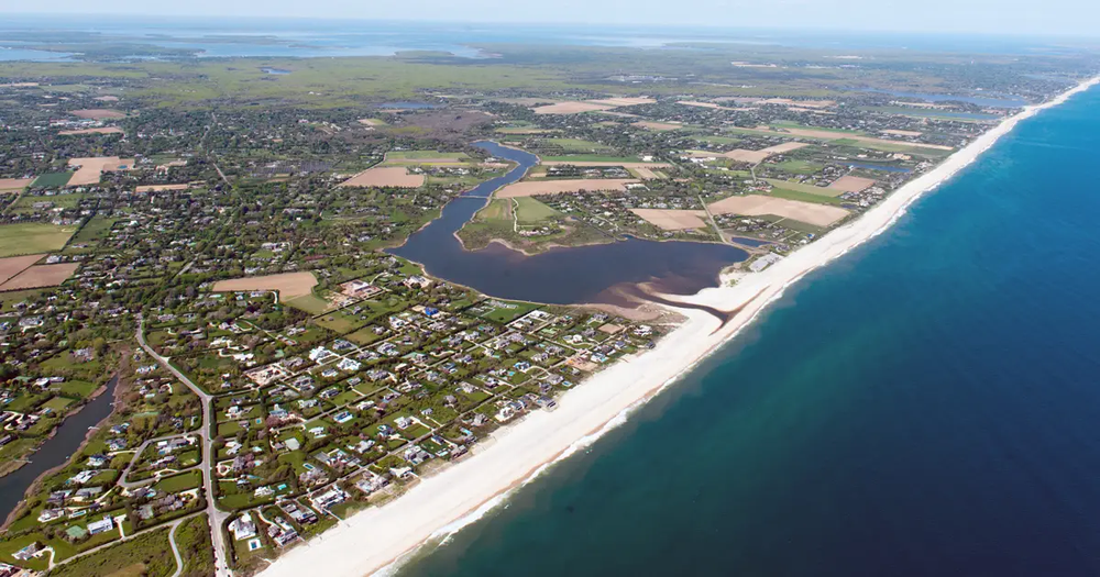 Panoramic view of Suffolk County with residential areas and parks, relevant for private security guard companies in the region
